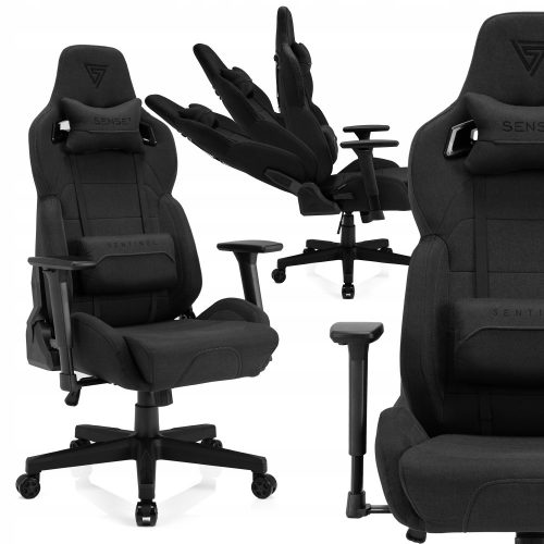  Scaun gaming Sense7 Sentinel, material negru