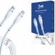  3mk USB tip C - Cablu Apple Lightning 1 m alb