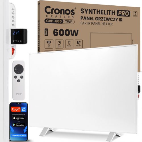  Panou de incalzire IR CRONOS Synthelith PRO CRP-600TWP TUYA alb