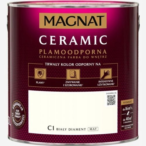 Vopsea perete ceramica Magnat 5 l C1 Diamond White mat