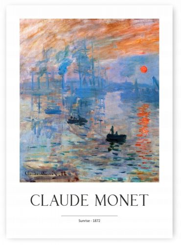 Poster CLAUDE MONET SUNRISE POSTER B2 50x70 #290 bucata fara rama 50 x 70 cm