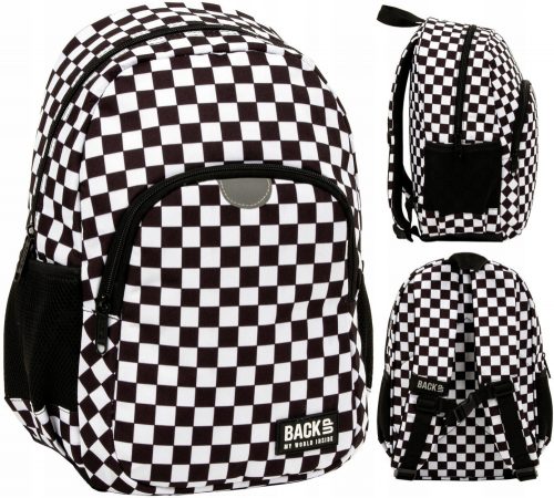  Rucsac de școală de rezervă cu mai multe compartimente alb, negru, multicolor, 18 ani