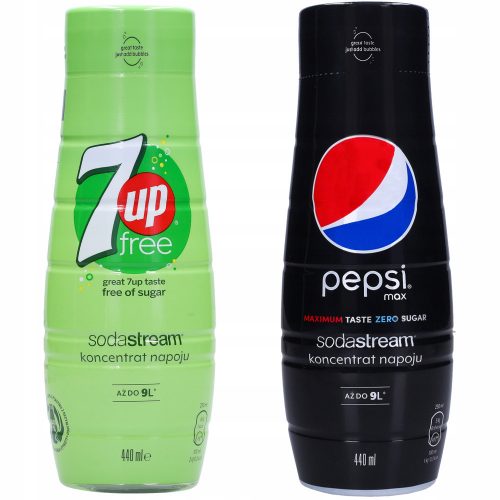  Siropuri Sodastream 7up si concentrat Pepsi Max 440 ml, 2 bucati