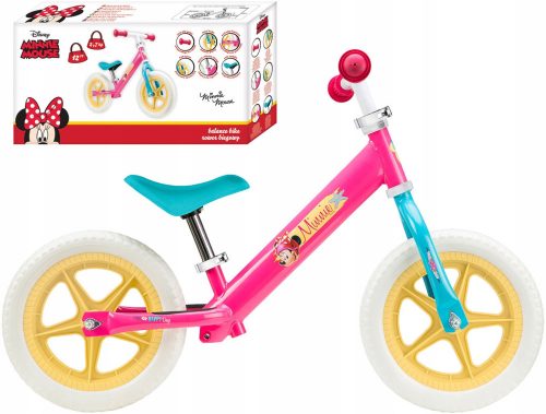  Bicicleta de echilibru Seven MINNIE MOUSE 12" Alb, Albastru, Roz