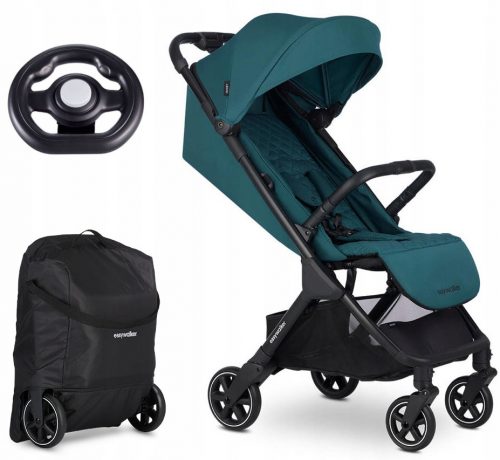  Carucior EASYWALKER Jackey Teal Green + Ghidon pentru carucior Easywalker negru