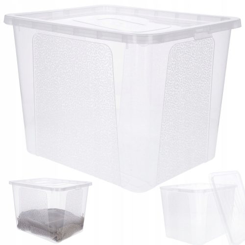 Cutie plastic Prestige cu capac, 30 l, transparenta