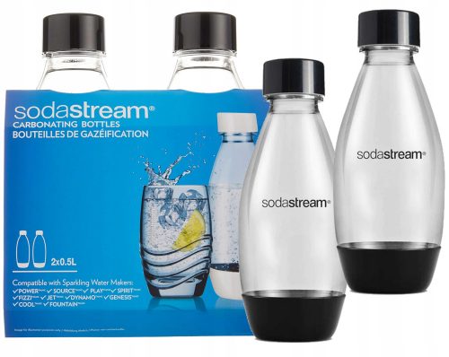  SET 2x STICLE DE SIGURANȚĂ SodaStream 0,5L SATURATOR