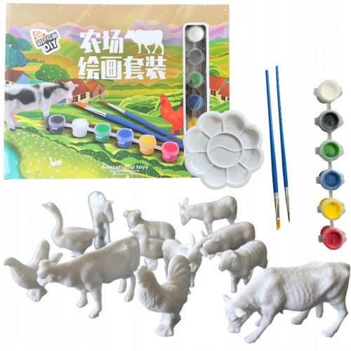  SET DE FIGURINE PENTRU VOPSELE ANIMALE DE FERMA