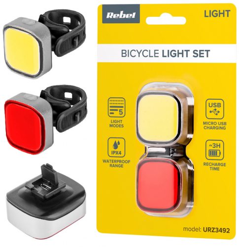  Lampa pentru bicicleta Rebel URZ3492 baterie 70 lm