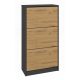  Dulap de pantofi TopEshop cu scaun 60 x 116 x 28 cm antracit, stejar artizanal