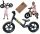  Bicicleta de echilibru iKido Leggero 12", negru si roz