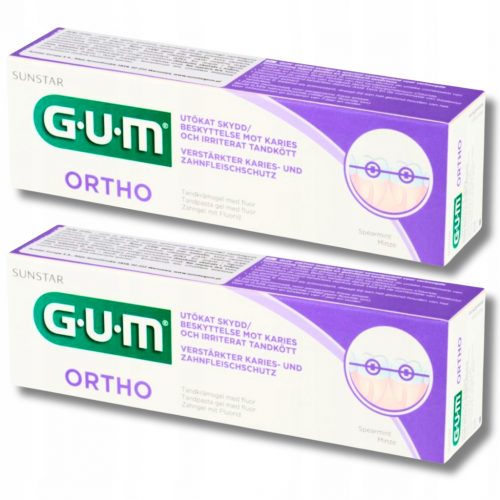  2x pasta de dinti ortodontica GUM pentru aparat dentar