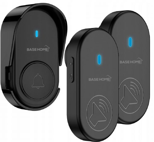 Soneria wireless Basehome F501 1T+2R, negru