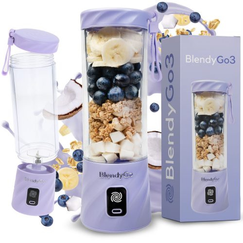  BlendyGo blender cu pahare Mixer pentru smoothie mini blender cu pahare 3 250 W Lavanda