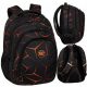  Rucsac școlar CoolPack cu mai multe compartimente, negru, Nuanțe de portocaliu, Multicolor, 28 l