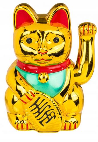  LUCKY CAT XXL fluturând o LABA 21cm MANEKI NEKO