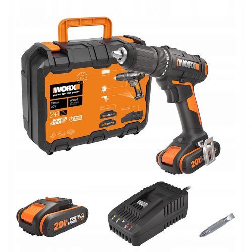  Șurubelniță Worx, alimentată cu baterie 20 V WX108