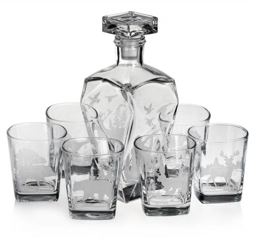 Set de sticlă de vânătoare-Krosno cadou pentru un vânător, 0,7 l