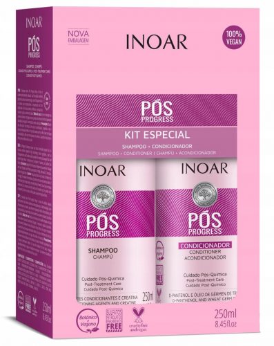  Inoar Pos Progress 2x250ml sampon + balsam dupa indreptarea cu keratina