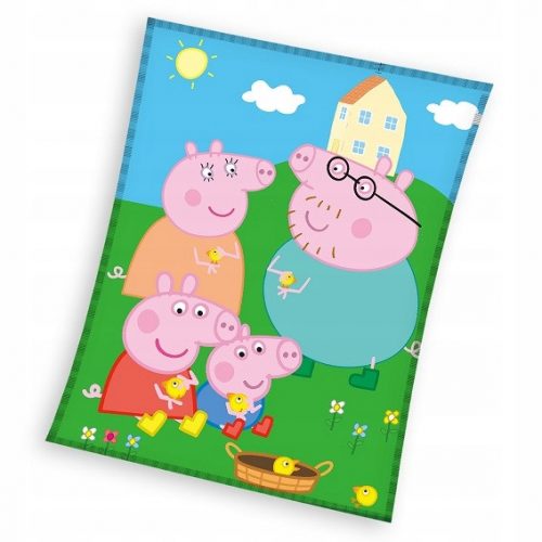  Pătură Carbotex 150 x 200cm, multicoloră, Peppa Pig, pentru copii