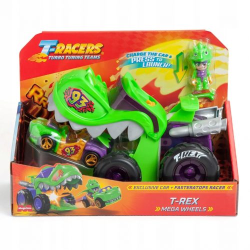  SET de figurine T-Racers Mega Wheels (T-Rex).