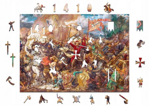  Puzzle din lemn Battle of Grunwald Puzzle din lemn Cadou A3