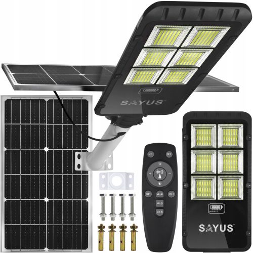  Lampa stradala Sayus 2400 W 6000 lm alimentata cu baterie, alimentata solar