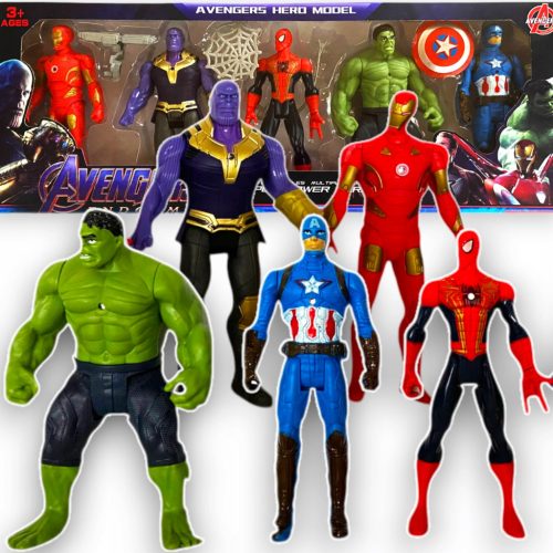 SET DE FIGURI AVENGERS TANOS SPIDERMAN HULK IRON