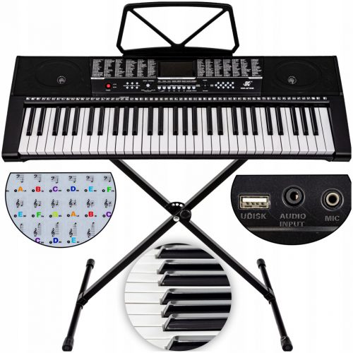  KEYBOARD SET Piano STAND pentru a învăța GRATUIT autocolante pentru tastatură