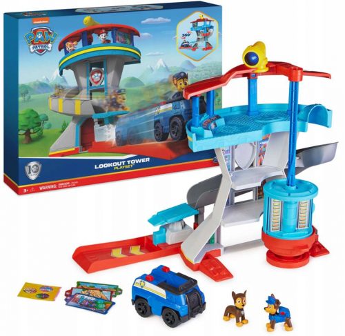  Baza de observare Spin Master Paw Patrol cu un vehicul de poliție și figurine