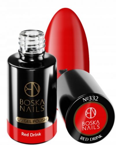  Boska Nails Divine red drink 332 lac hibrid 6 ml