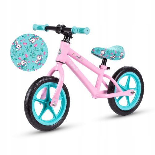  Bicicleta de echilibru Kidwell MUNDO 12", Roz, Turcoaz