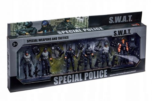  Set mare de figurine soldați SWAT + echipament 6 buc figurine mobile ale armatei