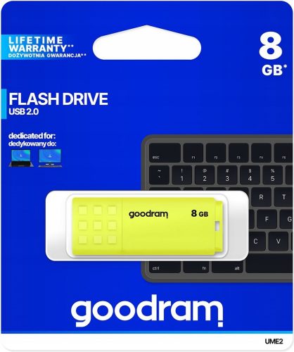  Pendrive GOODRAM UME2 8 GB USB 2.0 galben