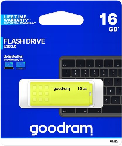  Pendrive GOODRAM UME2-0160Y0R11 16 GB USB 2.0 galben