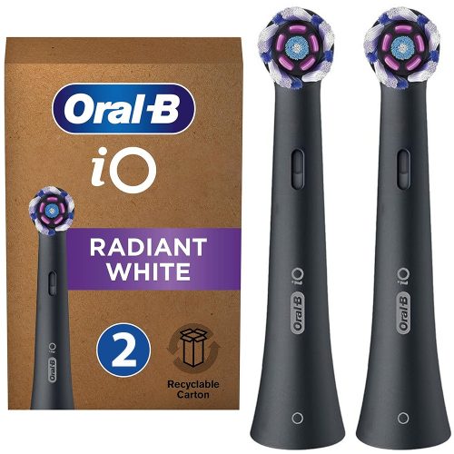  2x CAP ORIGINAL ORAL-B iO RADIANT NEGRU ELECTRIC PERIUȚĂ DE DINȚI