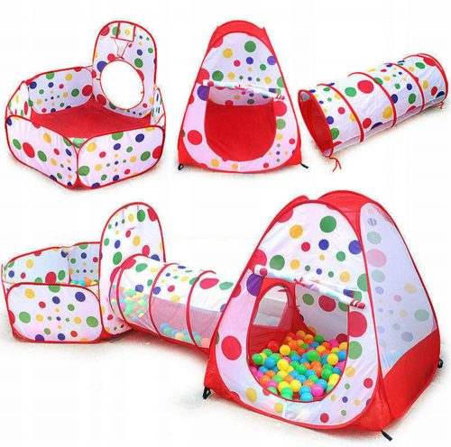 Set pentru un cort 3in1 pentru copii, tunel si piscina GTB, multicolor