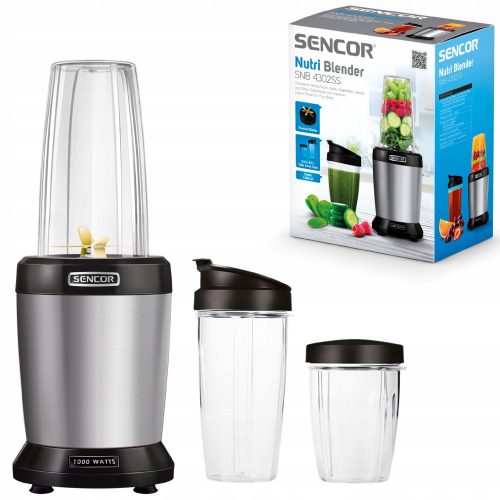  Sencor SNB 4302SS blender cu pahare 1000 W argintiu/gri