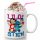 Cana din ceramica cu imprimeu Funnycase 300 ml alb