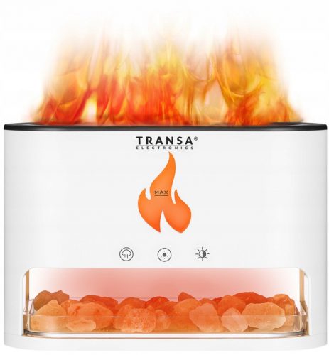  Difuzor de aromă pentru aromaterapie LED FLAME AromaFire Himalayan Salt White