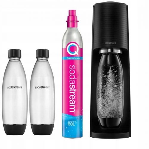  Saturator negru SodaStream Terra + 2 sticle