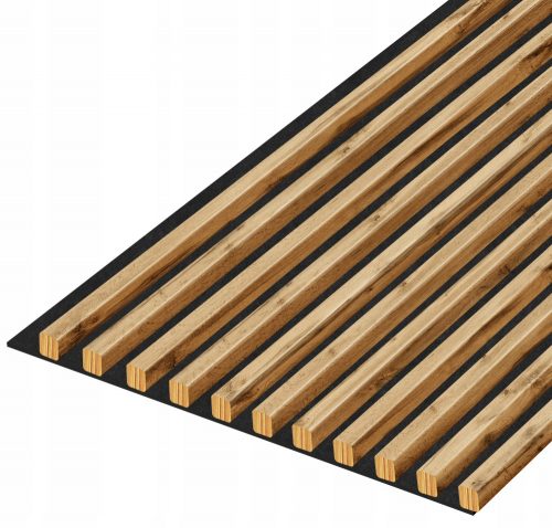 Lamele de perete 20x20 mm pe pâslă acustică, 453 mm lățime, 11 lamele