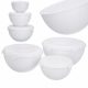 Set boluri, boluri plastic bucatarie cu capac, alb, 3 bucati, 1,5l, 3l, 6l