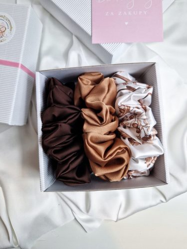  SET CADOU PENTRU SCRUNCHIE SATIN XXL MARO AURII