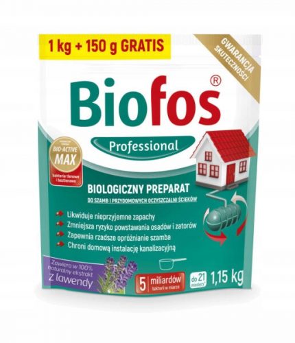  Preparat pulbere pentru fose septice Inco Biofos Professional 1 kg + 150 g