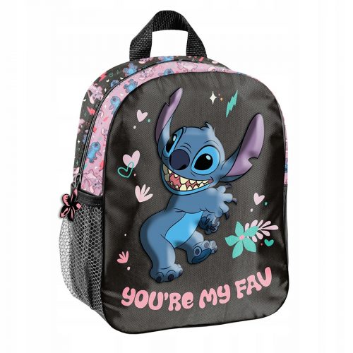  Rucsac de grădiniță cu un singur compartiment Lilo and Stitch Paso pentru băieți, fete, negru, Nuanțe de albastru, Multicolor