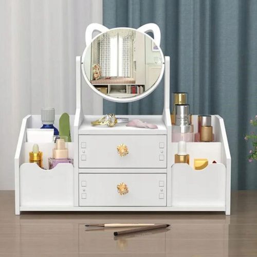 Cutie organizatoare pentru cosmetice cu oglinda