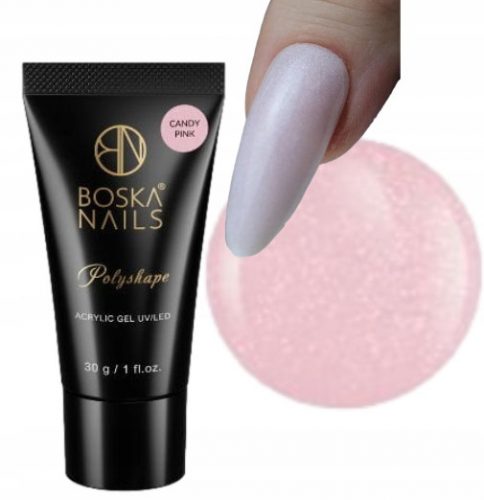  Gel acrilic Boska Polyshape 30g Candy Pink Cu Particule