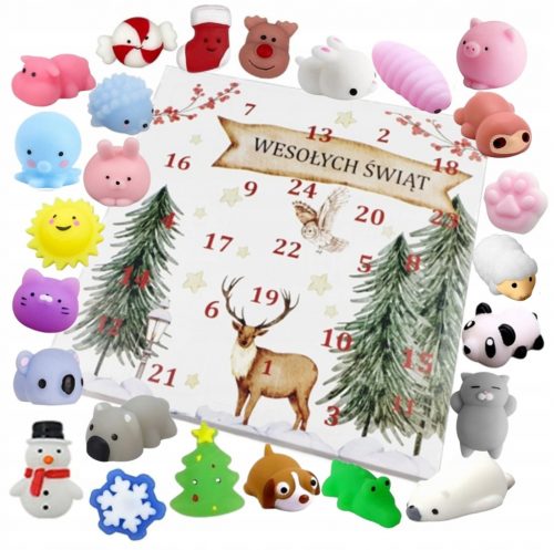  Calendar de advent Kinder COPII 24 GNIOTKI SQUISHY SQU