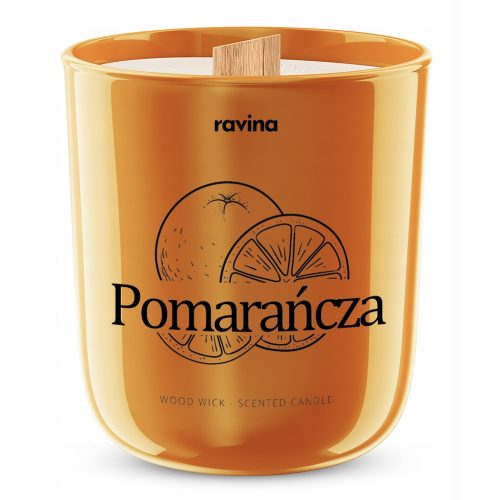 Lumanare cu parfum de soia Orange Ravina, 1 buc.